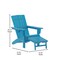 Flash Furniture Blue Adirondack Chairs with Ottoman-Cupholder, 2PK 2-LE-HMP-1045-110-BL-GG - alternate 3